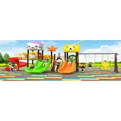 เครื่องเล่นสนามกลางแจ้ง, ชุด เพื่อนซี้หมีกับแมว M3 , กระดานลื่น, ,ของเล่น,ครุภัณฑ์สนามเด็กเล่น, สพฐ,โครงการโรงเรียนประชารัฐ playground,สไลเดอร์,ของเล่นเสริมพัฒนาการ,เครื่องเล่นสนาม, สนามเด็กเล่น