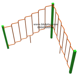 บาร์ปีนป่ายหน้าผา 2 ด้าน เครื่องเล่นสนาม กลางแจ้ง เหล็ก ,บาร์โหน ตั้งพื้น ,ปีนป่าย, ของเล่น สั่งทำ 10-20 วัน