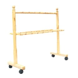 ราวแขวน2ชั้น 3 ด้าม , เฟอร์นิเจอร์เด็ก ,ชั้นวางของไม้,ตู้ไม้, ชั้นวางของเด็ก, โรงเรียนอนุบาล, เนอสเซอรี่, ห้องเด็กเล่น, kidszone สินค้าสั่งนำเข้า ขนาด 40x95x90ซม.