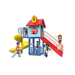 เครื่องเล่นสนามกลางแจ้ง ชุดบ้านเต่าทองกระดานลื่นวน,กระดานลื่น,สไลเดอร์,ครุภัณฑ์สนามเด็กเล่น, สพฐ,โครงการโรงเรียนประชารัฐ playground,เครื่องเล่นสนาม, สนามเด็กเล่น ขนาด 120x270x240 ซม.