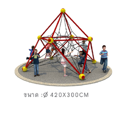 ปีนป่ายตาข่ายอะตอม B เครื่องเล่นสนามกลางแจ้ง ปีนป่ายเชือกลวดสลิง ราคาโรงงาน