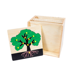 ตู้บาโทนี่พืช พร้อมกระดานต่อภาพ 5 แผ่น, ของเล่นไม้, ของเล่นเสริมพัฒนาการ, ของเล่น,สื่อการสอนปฐมวัย