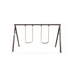 เครื่องเล่นสนามเหล็ก ชุดชิงช้า 2 ที่นั่ง ,ชิงช้า,ชิงช้าเสาทรง A,เครื่องเล่นสนามกลางแจ้ง,ชิงช้าโครงเหล็ก พร้อมส่ง ขนาด 130x330x200 ซม.