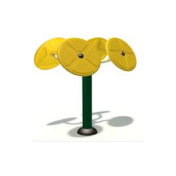 เครื่องออกกำลังกายกลางแจ้ง, ชุดวงล้อหมุนบริหารแขนคู่, ลานกีฬาอเนกประสงค์, สนามกีฬา, งานนำเข้าสำเร็จรูป พร้อมส่ง เป็นสีตามแบบเท่านั้น ขนาด 120x130x130 ซม.