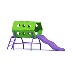 เครื่องเล่นเด็ก ชุดกระดานลื่นอุโมงค์ 6 เหลี่ยม ,อุโมงค์รังผึ้ง ,ท่อลอด,กระดานลื่น,สไลเดอร์, เตรื่องเล่นสนามกลางแจ้ง ในร่ม,ขนาด 80x260x140 ซม.