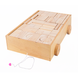 รถลากบล็อก 150 ชิ้น (ไม่ทำสี) , ของเล่นไม้, ของเล่นเสริมพัฒนาการ, ของเล่นเด็กอนุบาล, สื่อการสอนเด็กอนุบาล