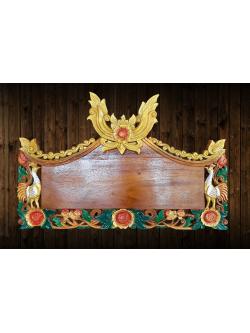 ป้ายไม้แกะสลักซุ้มไก่ชน-รุ่นพญาไก่ชน