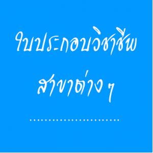 แนวข้อสอบใบประกอบวิชาชีพ สาขาต่างๆ