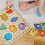 จิ๊กซอว์หมุดจับขนาดใหญ่ รูปทรง ,Jumbo Knob Shapes Deluxe Puzzle, Melissa&Doug,พัซเซิลไม้, ของเล่นเสริมพัฒนาการ, ของเล่นเด็ก,พร้อมส่ง
