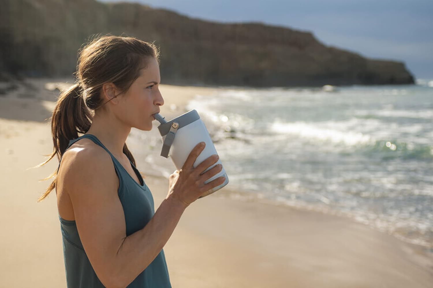 Classic Flip Straw Jug 40Oz Polar White