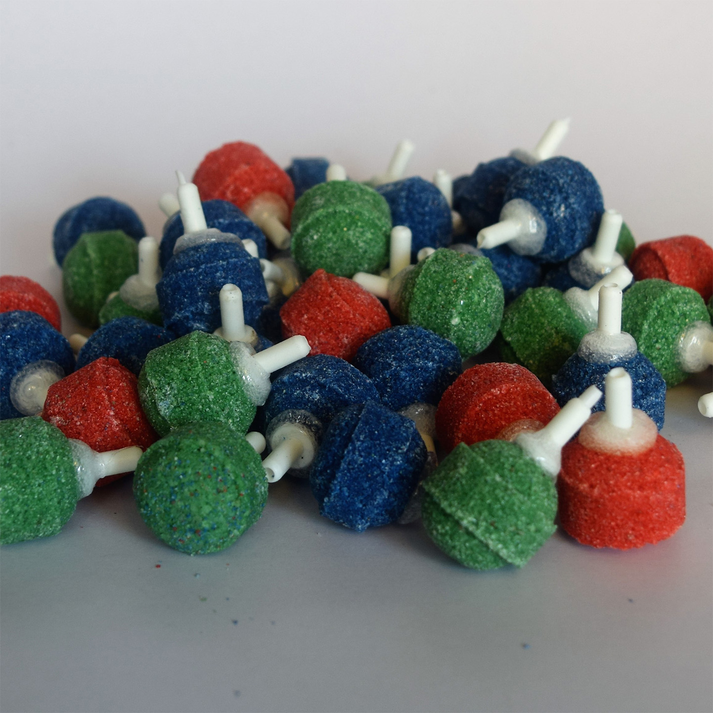 หัวทรายจิ๋ว คละสี แดงเขียวฟ้า บรรจุ50หัวต่อถุง