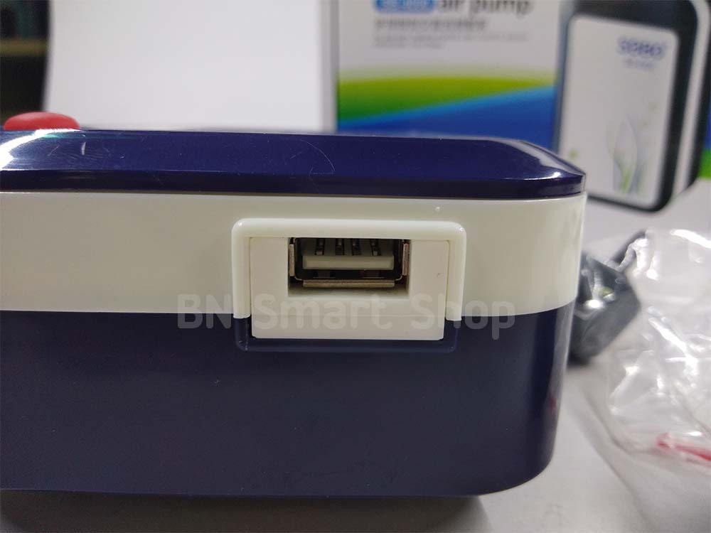 ปั้มลม ปั้มออกซิเจน 2 ทาง SOBO SB-4000 ปั้มลมทำงานอัตโนมัติเมื่อไฟดับ