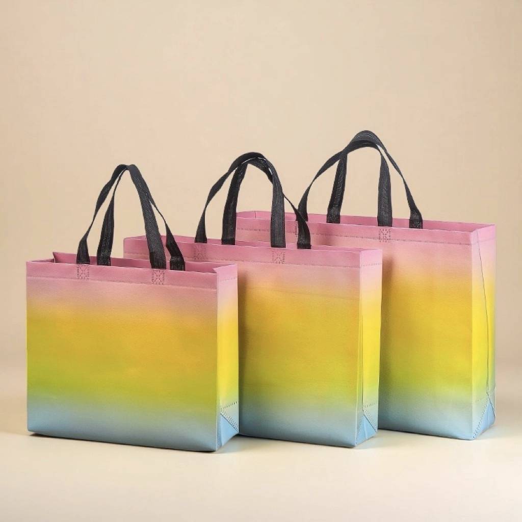 ถุงผ้าสปันบอนด์ สีกราเดี้ยน ไล่เฉด