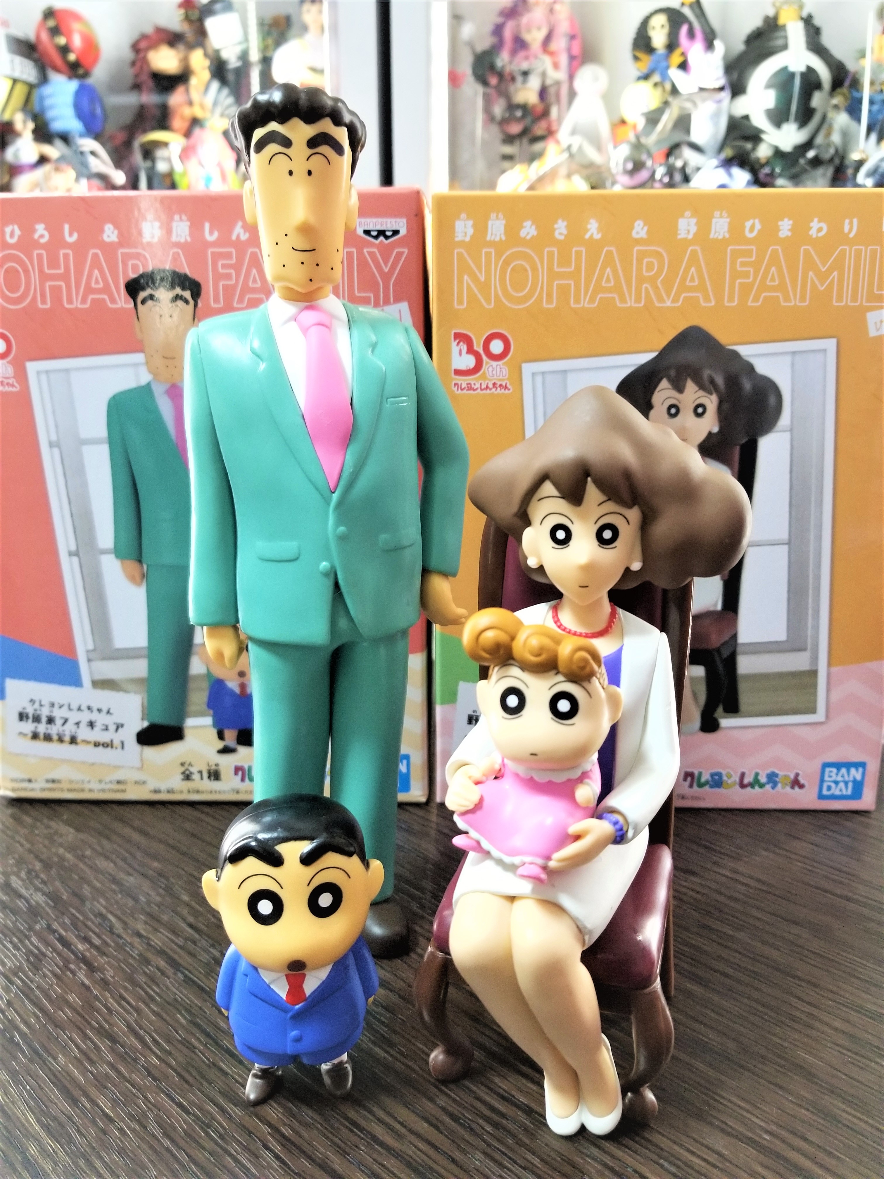 Nohara Family Set ของแท้ JP - Banpresto [โมเดลชินจัง] (4 ตัว)