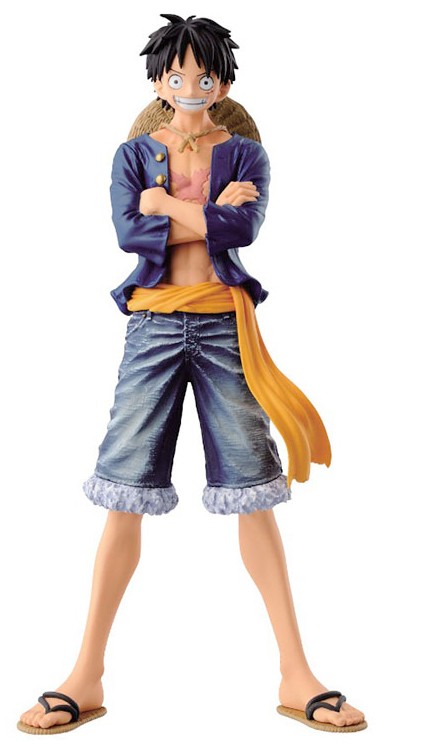 Luffy ของแท้ JP แมวทอง - Jeans Freak Banpresto [โมเดลวันพีช]