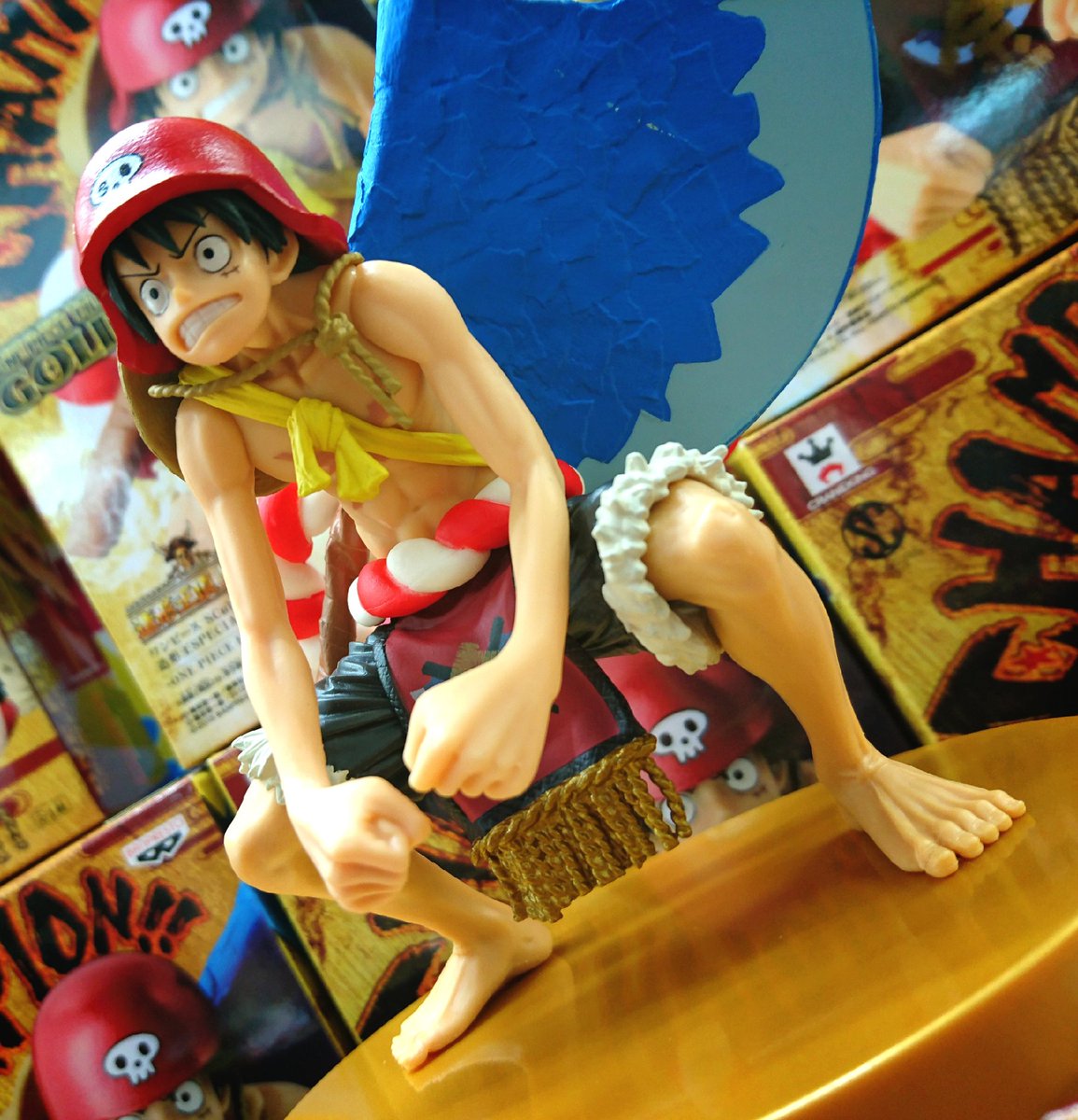 Luffy Film Gold ของแท้ JP แมวทอง - Scultures Banpresto [โมเดลวันพีช]