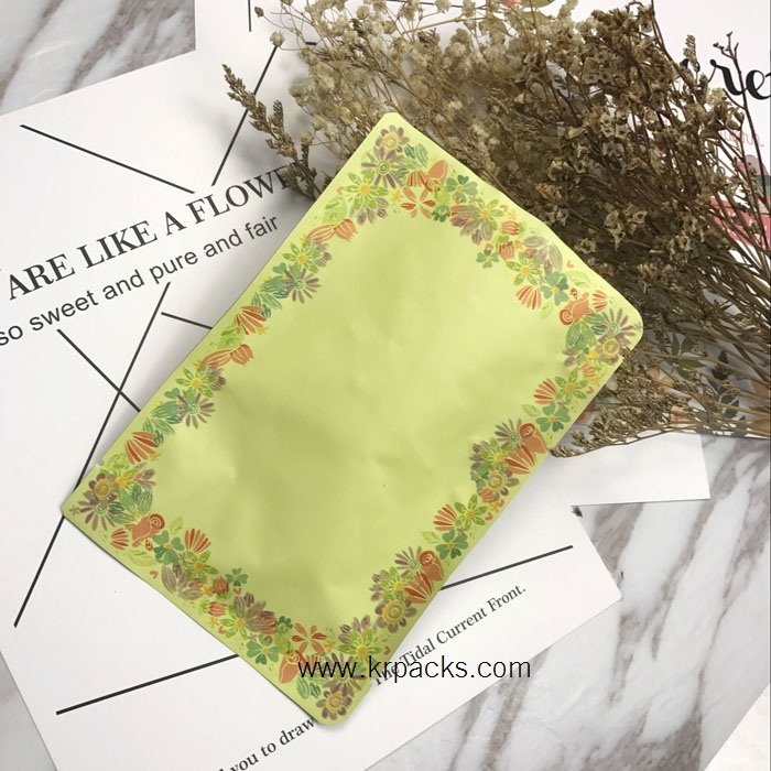 ถุงซีล 3 ด้าน ฟอยล์สีพิมพ์ลายดอกไม้ (3 ขนาด)