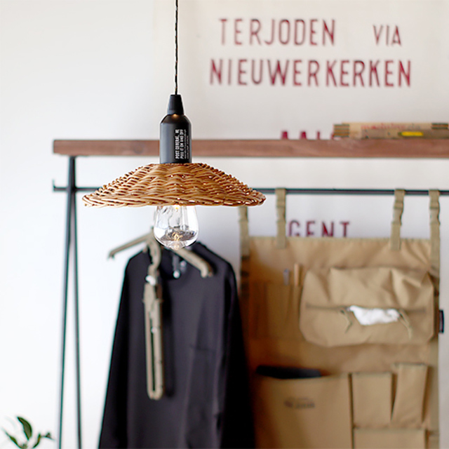 Post General Hang Lamp Rattan Shade -By The Arorog 982110001