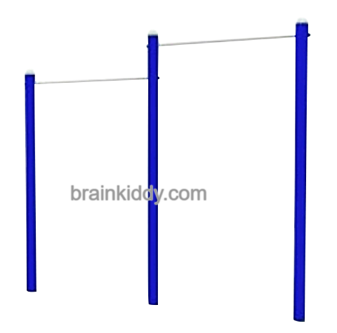 เครื่องออกกำลังกาย กลางแจ้ง ชุดอุปกรณ์ บริหารแขน หน้าอก หัวไหล่ แบบบาร์โหน 2 ระดับ ลานกีฬา อเนกประสงค์ สนามกีฬา ขนาด 11 x 300 x 260 ซม.