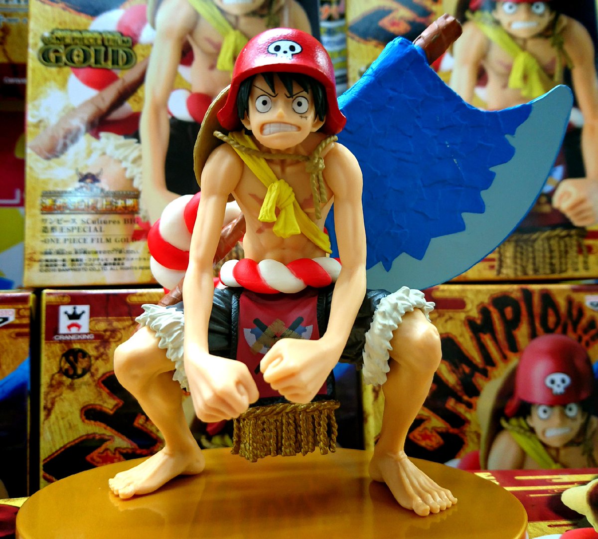 Luffy Film Gold ของแท้ JP แมวทอง - Scultures Banpresto [โมเดลวันพีช]