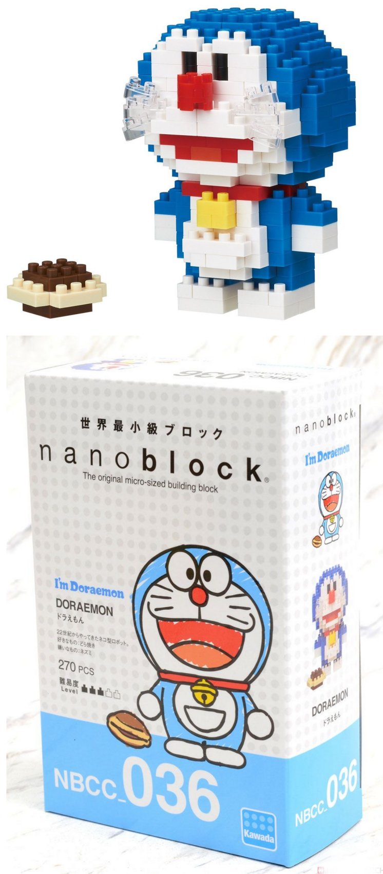 Doraemon (แบบประกอบ) ของแท้ JP - Nanoblock Kawada [เลโก้ Doraemon]