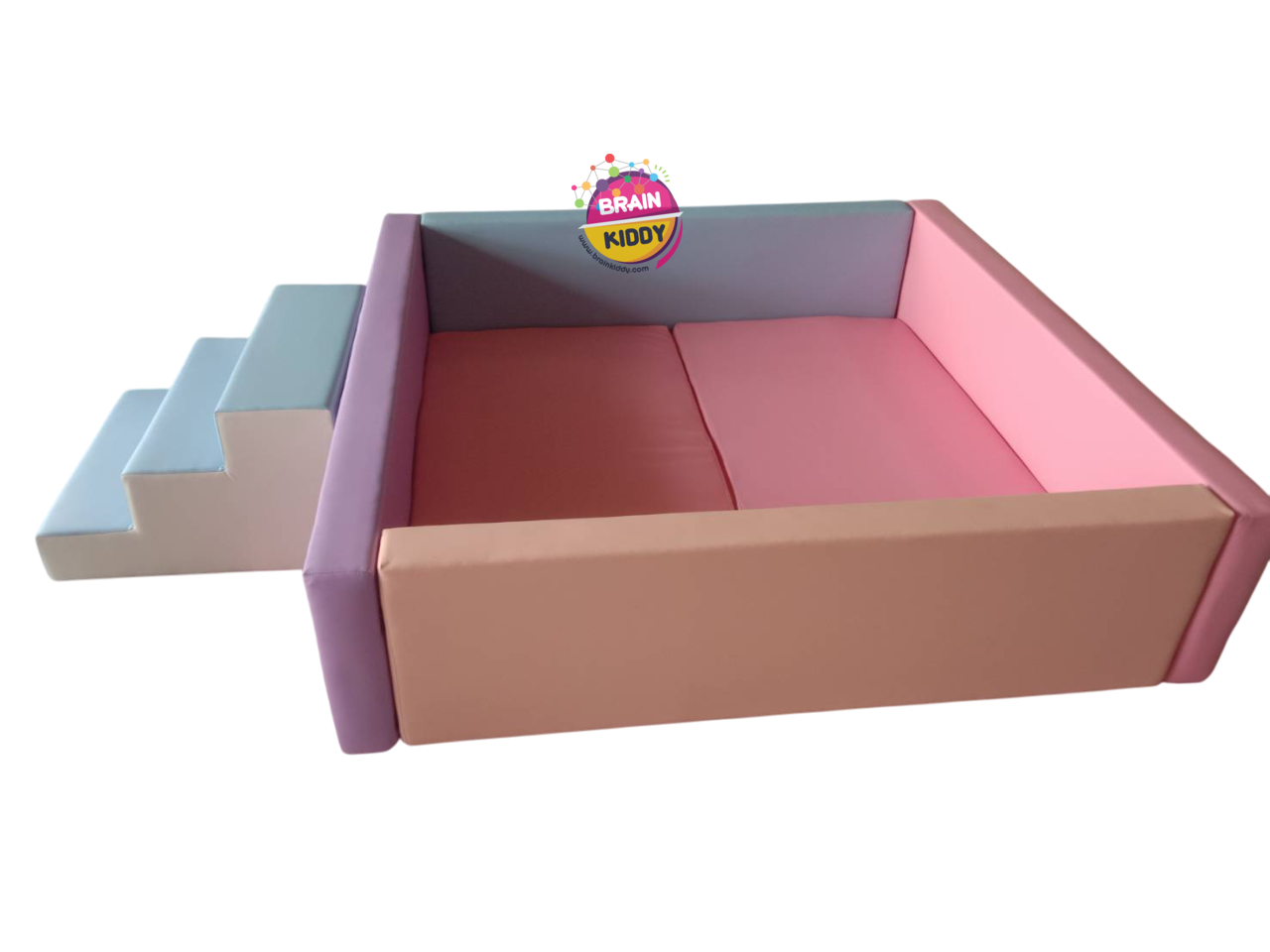 บ่อบอลขนาด 160 x160 สูง 40 ซม. พร้อมเบาะรองและบันได, บ่อบอลนุ่มนิ่ม, คอกกั้นเด็ก,เครื่่องเล่นในร่ม, หนัง pvc, พร้อมส่ง