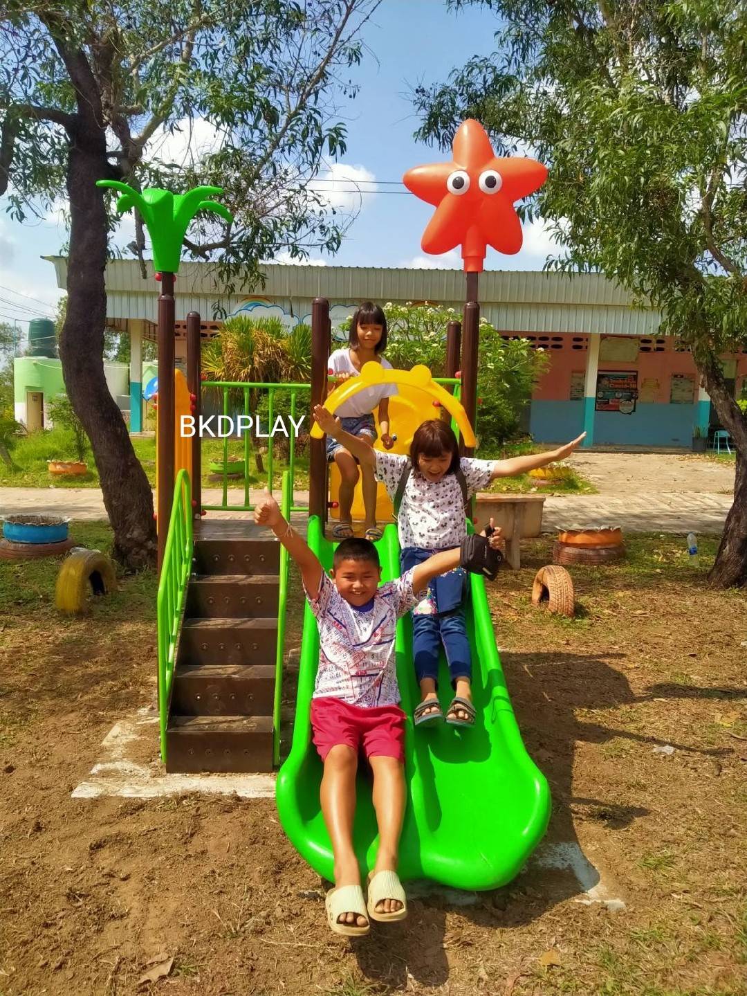 เครื่องเล่นสนาม,ของเล่นสนาม,ของเล่นเด็ก, สไลด์เดอร์ ,OutdoorPlayground ,IndoorPlayground, ชุด ปลาดาวเพื่อนรัก สินค้าพร้อมส่ง คิดค่าส่งตามจริง