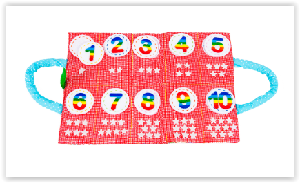 1574 กระเป๋าผ้าสอนสนุก ชุด ตัวเลขพาเพลิน ของเล่นเสริมพัฒนาการ ,ของเล่นเสริมทักษะ,ของเล่นเด็ก, สื่อการสอนอนุบาล