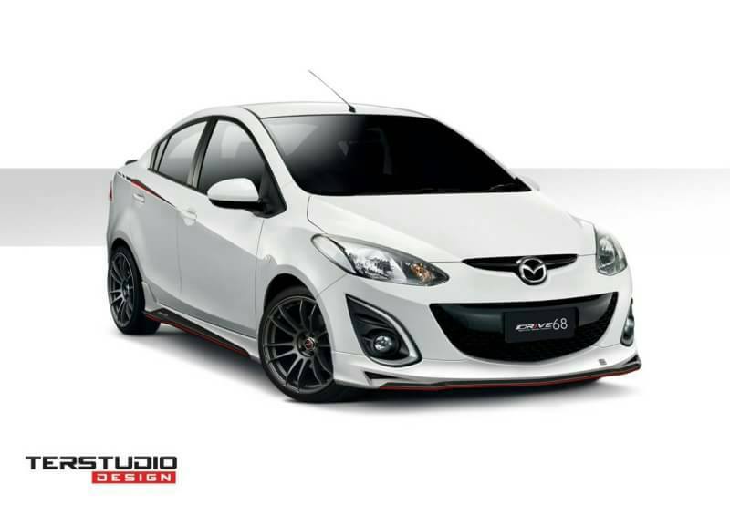 DRIVE 68 VS MAZDA2 SEDAN 4D 2009-2014 [เส้นสายสีแดงสดบ่งบอกความเป็นตัวตนของคุณ]