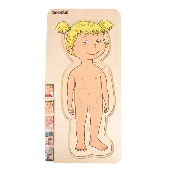 ชุดเกมบล็อกไม้ร่างกายเด็กหญิง สื่อการสอนอนุบาล,ปฐมวัย,ของเล่นเสริมพัฒนาการ, ของเล่นเสริมทักษะ