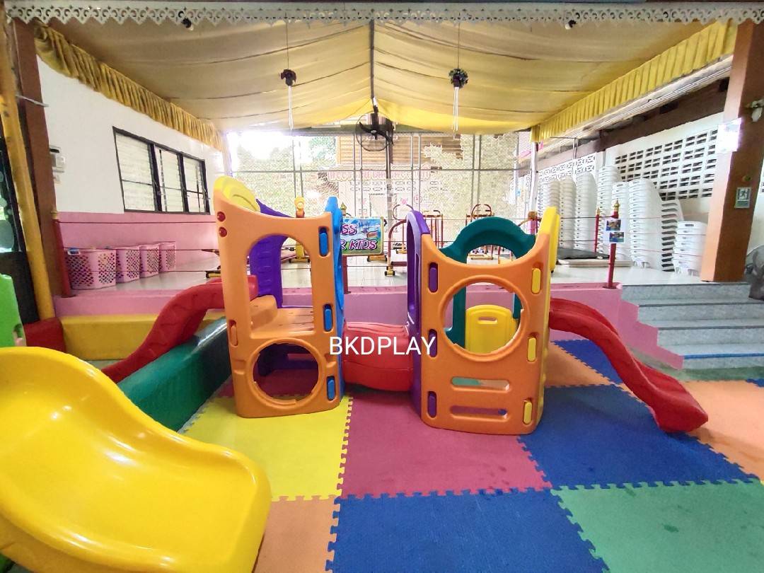 ปราสาทเจ้าหญิงเจ้าชาย ผจญภัยกระดานลื่น ,สไลเดอร์เด็ก กระดานลื่น2ทาง ,พร้อมท่อลอด, ของเล่น,เครื่องเล่นสนามกลางแจ้ง เครื่องเล่นสนามในร่ม