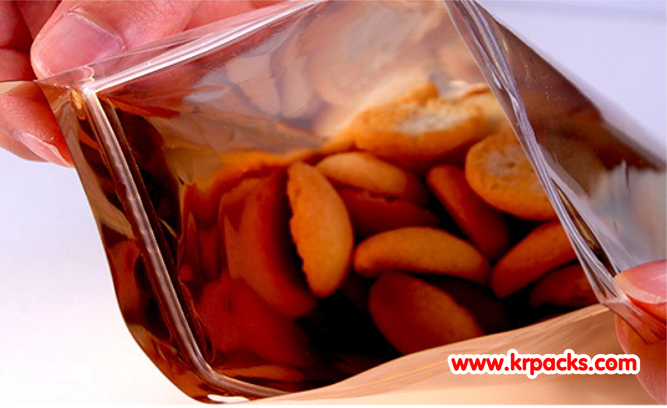 ถุงซิปก้นตั้ง หน้าใส หลังทอง