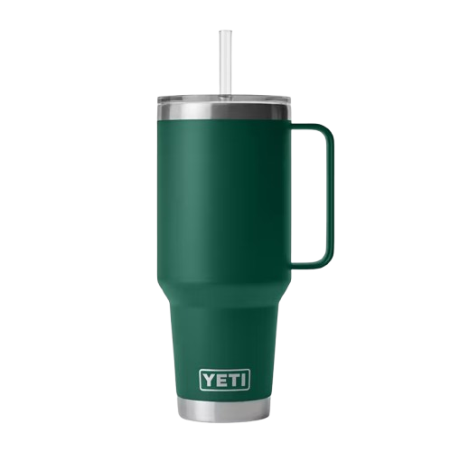 Rambler 42Oz Mug With Straw Lid Black Forest Green