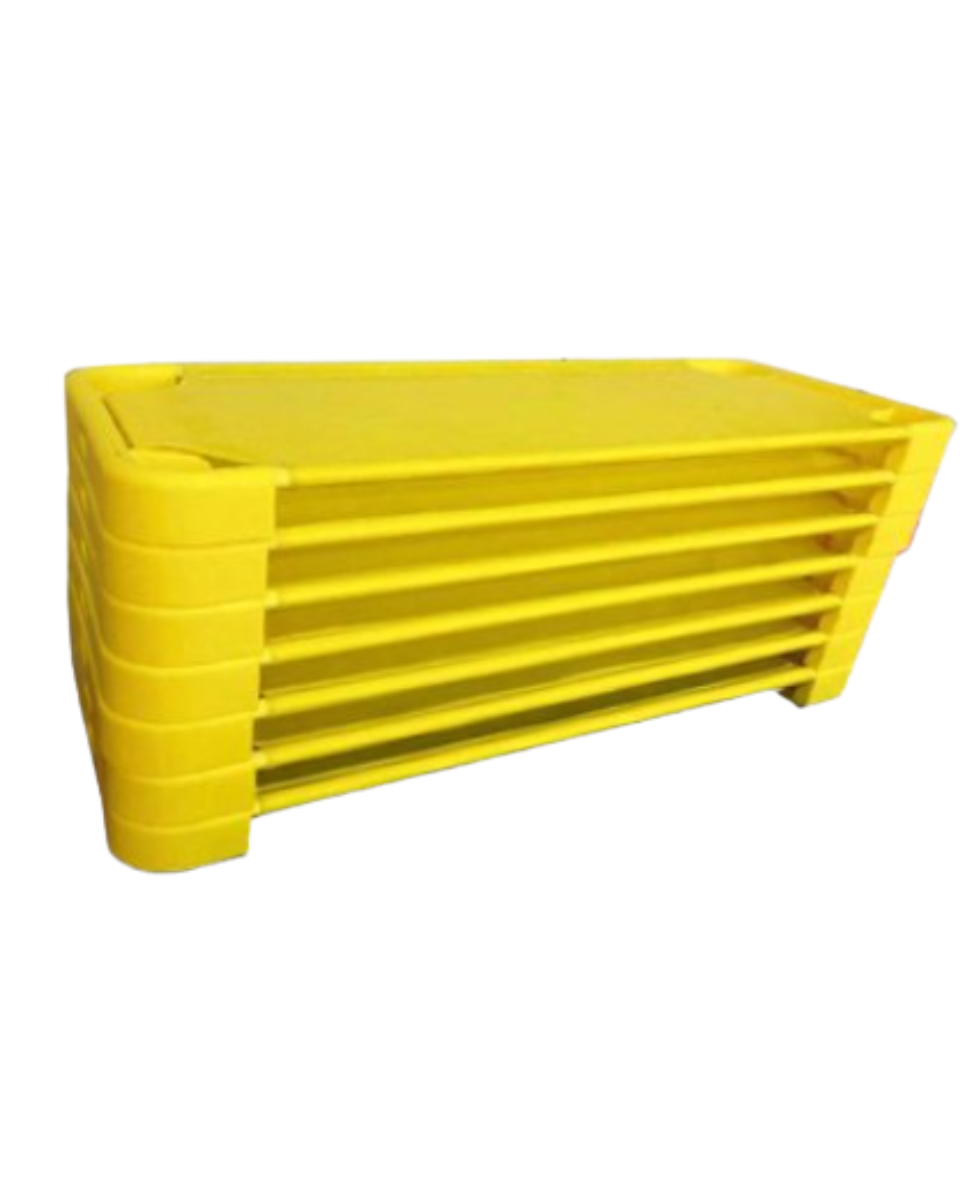 เตียงผ้าตาข่าย ขอบพลาสติก เตียงผ้าใบ เตียงเด็กเตรียมอนุบาล -อนุบาล3 สำหรับโรงเรียน ศูนย์พัฒนาเด็กเล็ก