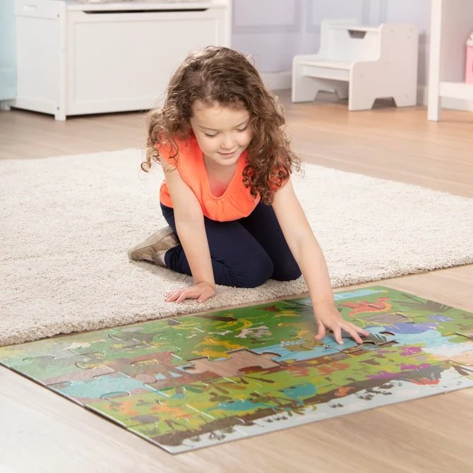 จิ๊กซอว์จัมโบ้ ไดโนเสาร์ Melissa & Doug Dinosaurs Floor Puzzle , ของเล่นเสริมพัฒนาการ, ของเล่น