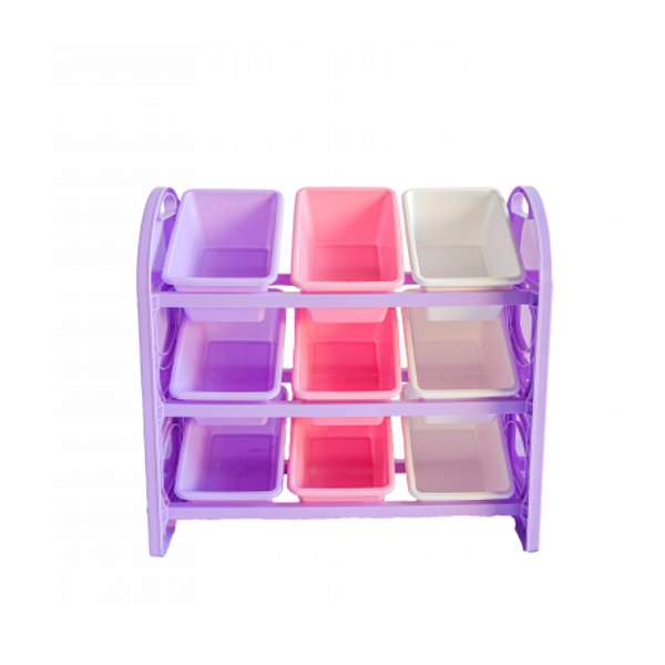 ชุดถาดเก็บของ 3 สี 9 ถาด ชั้นวางของ,เฟอร์นิเจอร์เด็ก