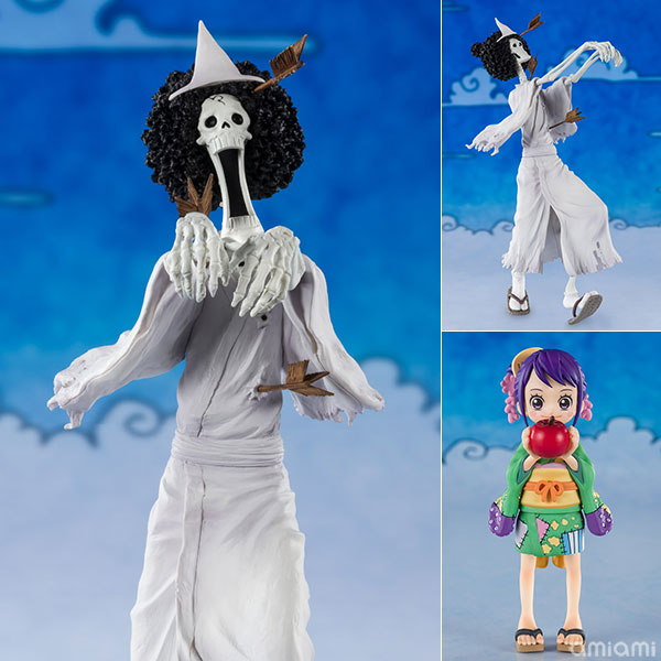 Brook Wano & Tama ของแท้ JP แมวทอง - Figuarts Zero Bandai [โมเดลวันพีช] (2 ตัว)