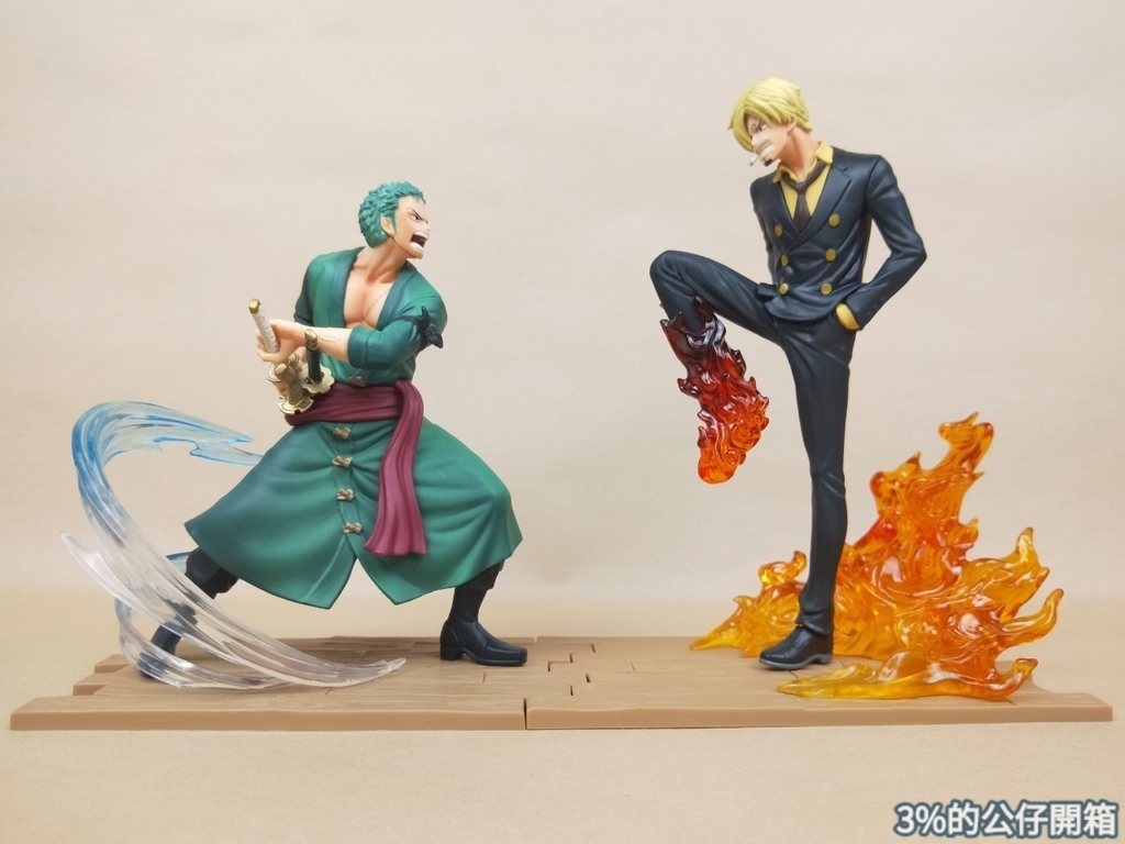 Zoro & Sanji ของแท้ JP แมวทอง - Log File Selection Banpresto [โมเดลวันพีช] (2 ตัว)