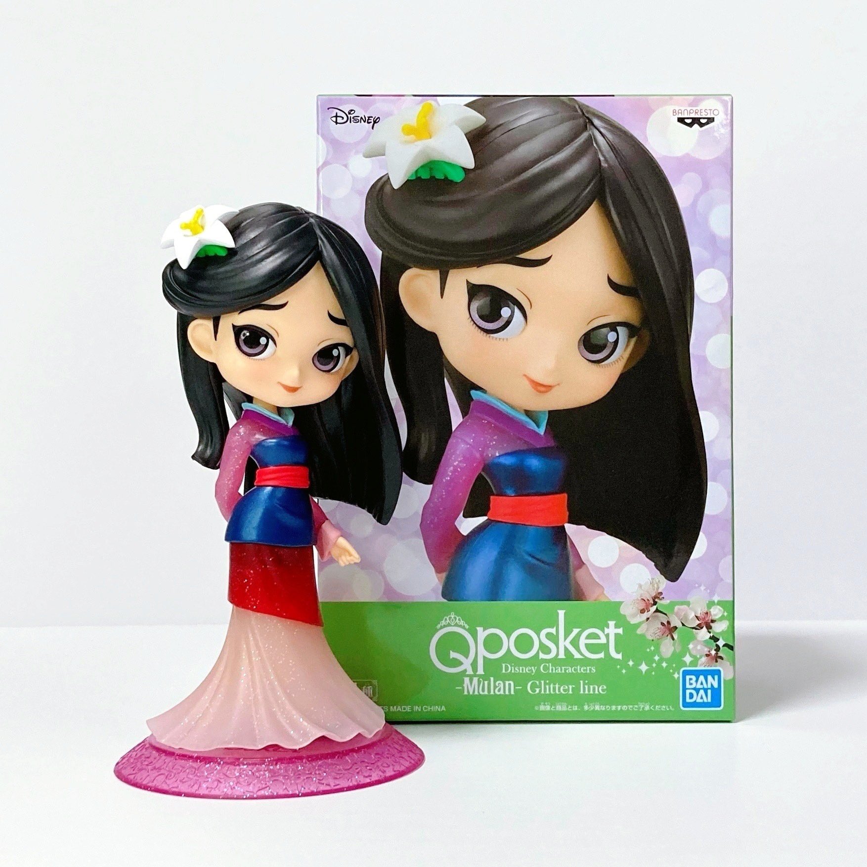 Mulan - Glitter Line ของแท้ JP - Q Posket Banpresto [โมเดล Disney]