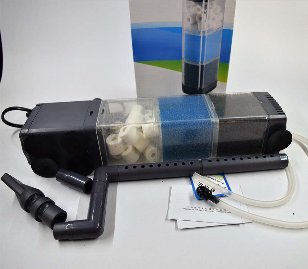 ปั้มน้ำพร้อมกรองภายในตู้ปลา SOBO FH-1903 วัสดุกรอง 3 ชั้น ปรับเปลี่ยนได้ตามชอบ