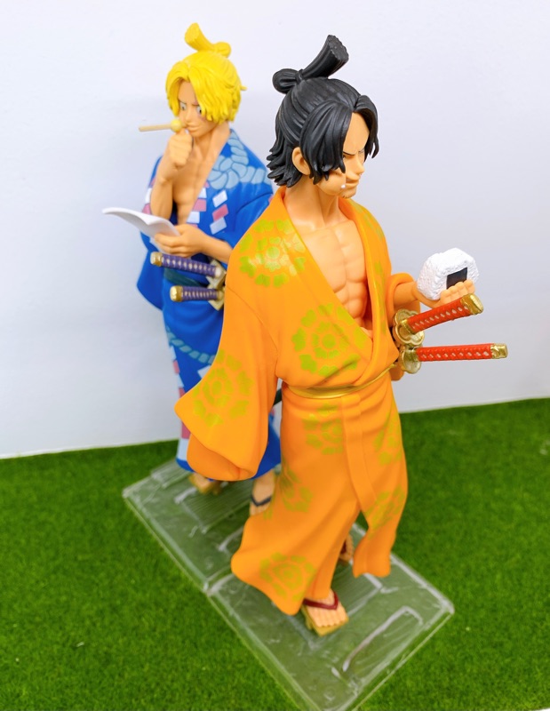Ace & Sabo Wano ของแท้ JP แมวทอง - Magazine Figure Banpresto [โมเดลวันพีช] (2 ตัว)