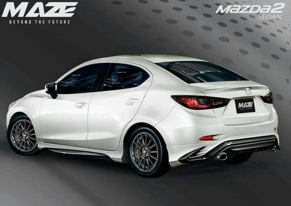 MAZE VS MAZDA2 SEDAN 4D'15-On [แท้100%โดดเด่นด้วยไฟDaytime Running Light/หลังท่อเดี่ยวซ้ายขวาแยกอิสระ/ขางเสริมหล่อดุดัน]