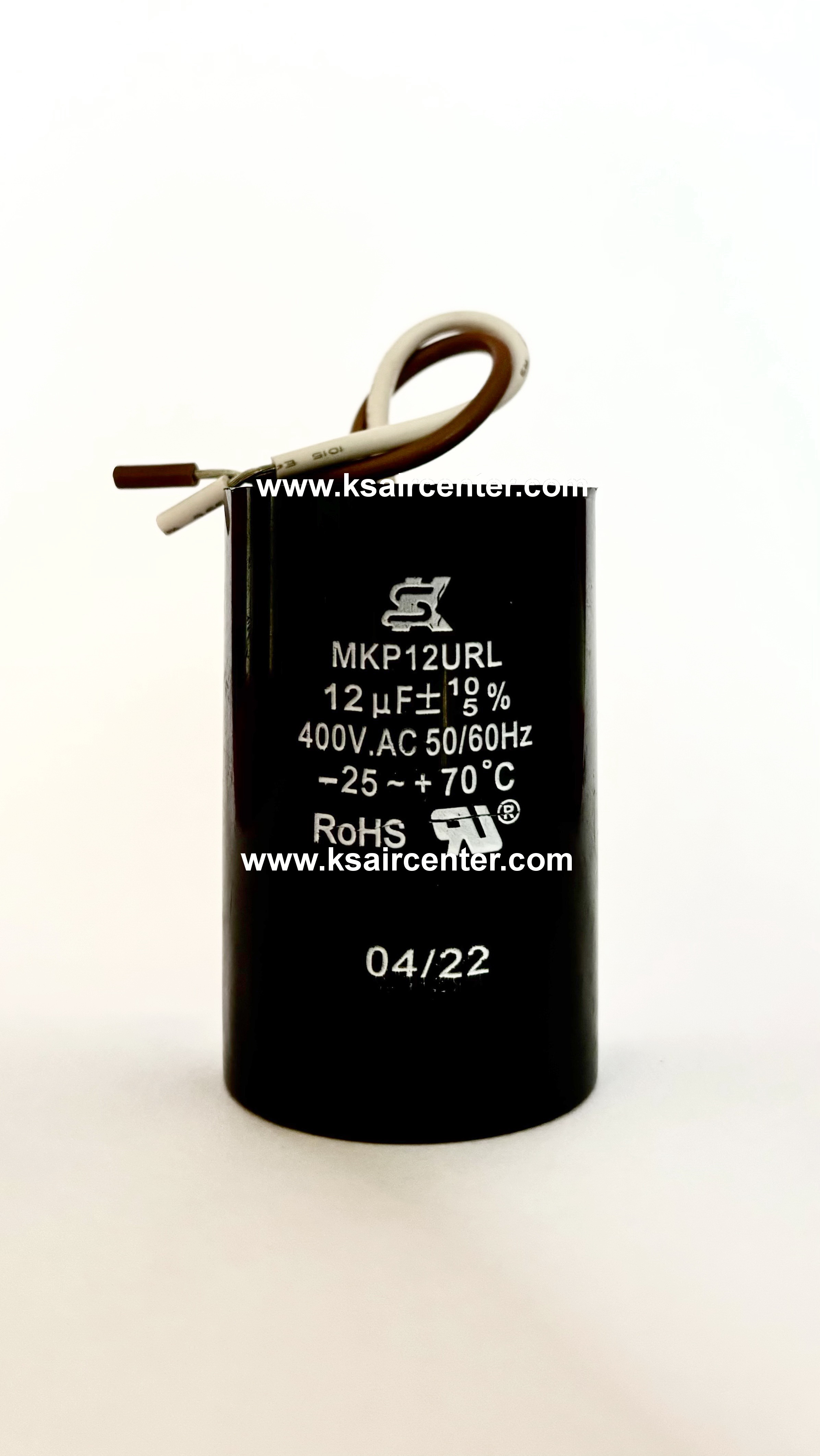 แคปพัดลม แบบกลม SK (ทรงกระบอก) ขนาด 12 MFD (รหัสสินค้า 013193)