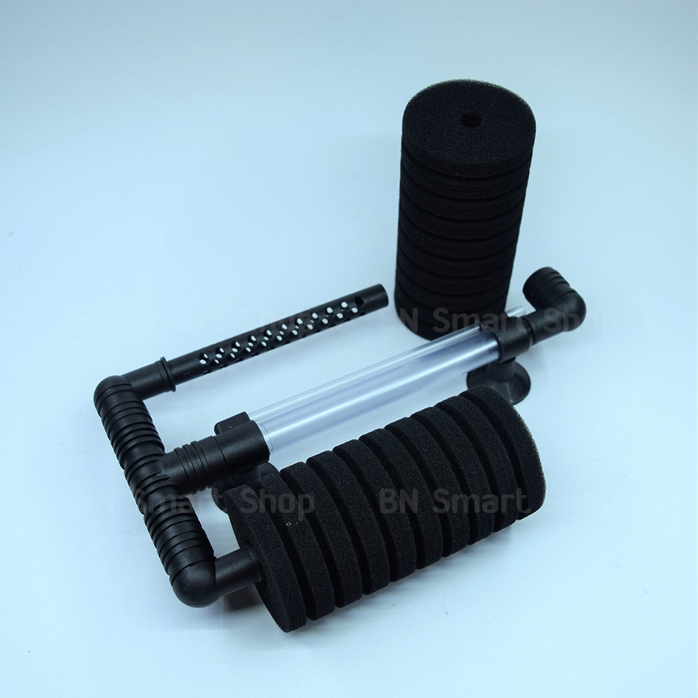 กรองฟองน้ำแบบคู่ XINYOU รุ่น xy-2822 ให้ออกซิเจนพร้อมเป็นกรองในตัว ฟองน้ำใหญ่ถอดทำความสอาดได้ง่าย