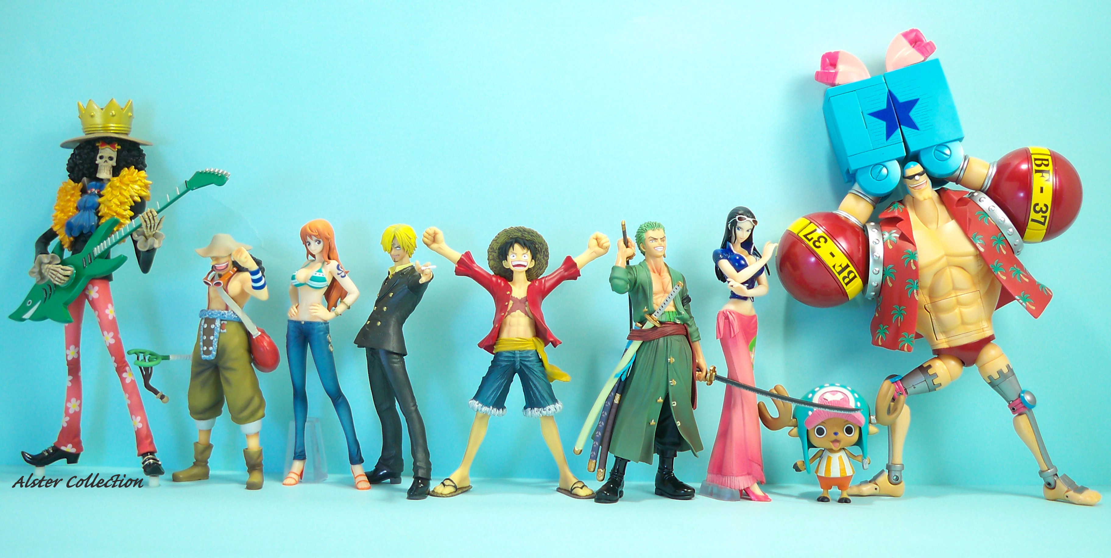 Straw Hat Pirates New World Set ของแท้ JP แมวทอง - Figuarts Zero Bandai [โมเดลวันพีช] (9 ตัว)