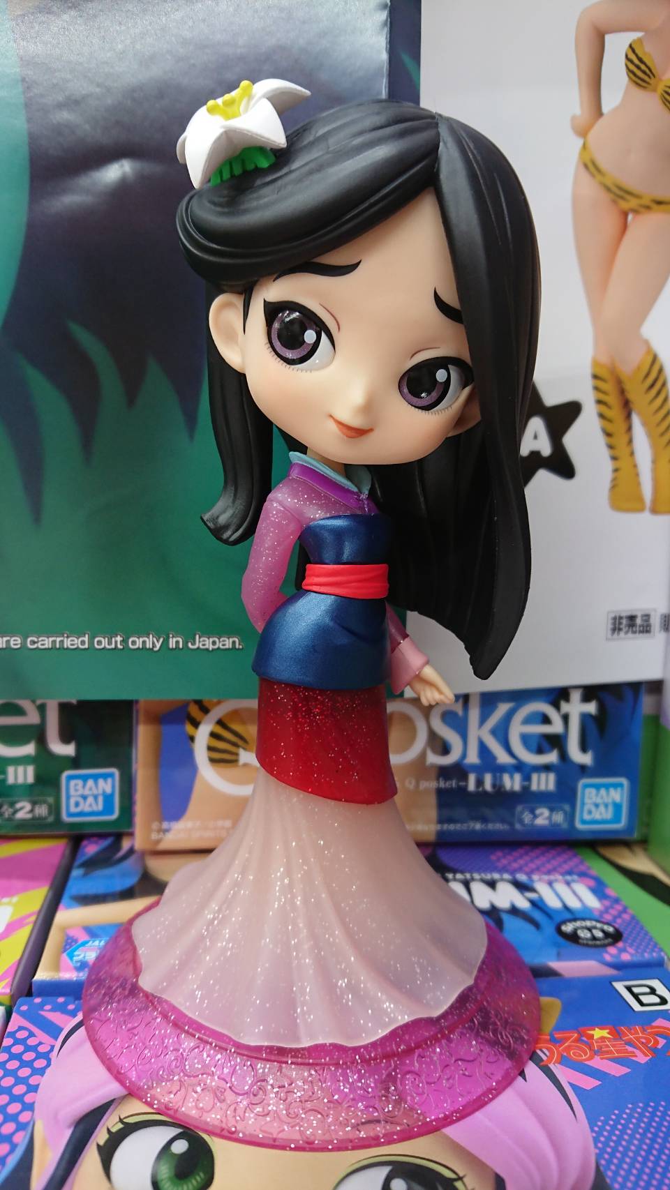 Mulan - Glitter Line ของแท้ JP - Q Posket Banpresto [โมเดล Disney]