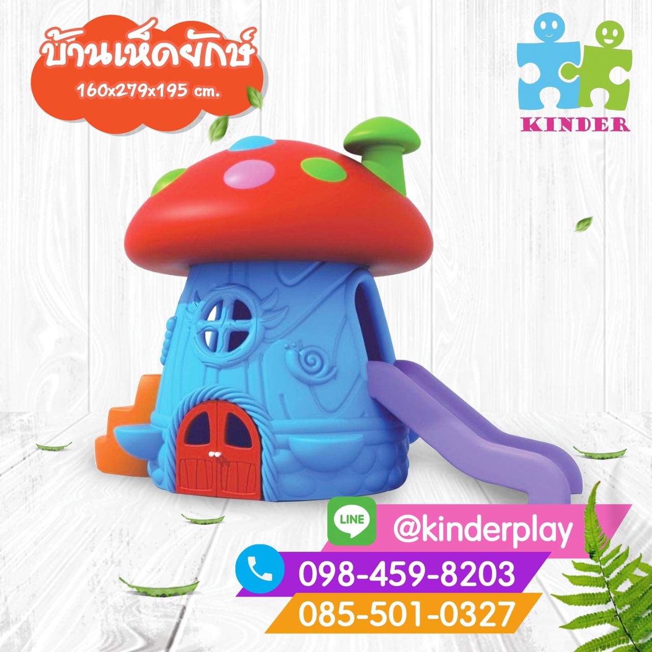 บ้านน้อย บ้านเห็ดยักษ์ / เจ้าเห็ดยักษ์ สีสดใส