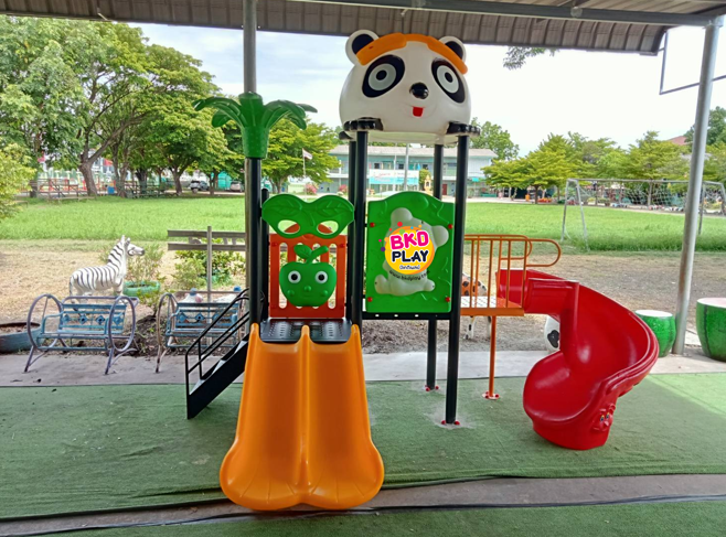 เครื่องเล่นสนามกลางแจ้ง เครื่องเล่นสนามในร่ม, ชุดแพนด้าน้อย ,พร้อมชิงช้า , กระดานลื่น, ของเล่น,ครุภัณฑ์สนามเด็กเล่น, สพฐ,โครงการโรงเรียนประชารัฐ playground,สไลเดอร์,ของเล่นเสริมพัฒนาการ,เครื่องเล่นสนาม, สนามเด็กเล่น