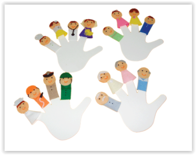 1348 หุ่นนิ้วมือ ชุดครอบครัวและอาชีพ ชุดละ16ตัว ของเล่นเสริมพัฒนาการ ,ของเล่นเสริมทักษะ,ของเล่นเด็ก, สื่อการสอนอนุบาล