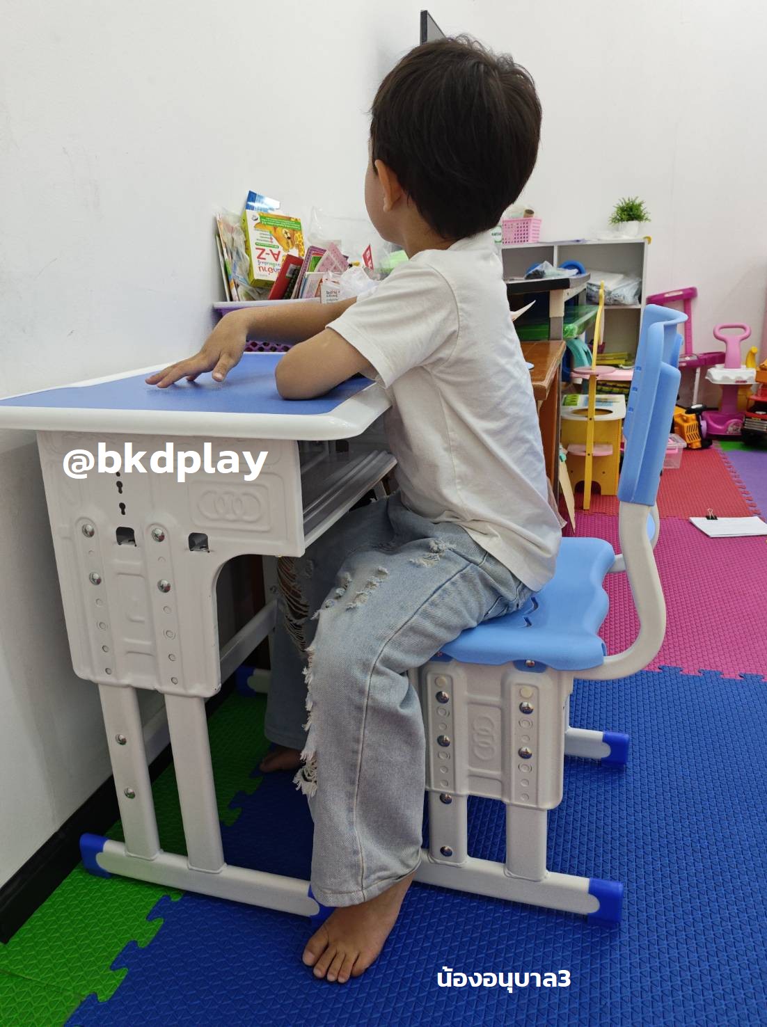 ชุดโต๊ะอนุบาล-ประถม ชุดโต๊เก้าอี้เรียนเดี่ยว ปรับระดับได้ ขาคู่ นักเรียนประถม, โต๊ะเรียนเดี่ยว โต๊ะนักเรียนประถม-มัธยม โต๊ะเขียนหนังสือ เฟอร์นิเจอร์เด็ก พร้อมส่ง